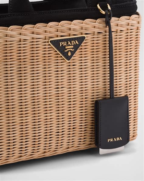 prada wicker bag canada|canvas tote bag Prada.